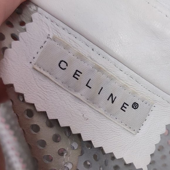CELINE '00 Michael Kors Perforated Leather Button Up Runway Dress White RARE - Picture 4 of 13